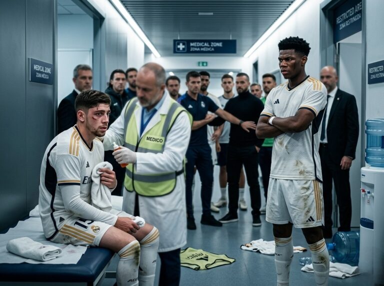 Federico Valverde and Aurelien Tchouameni dressing room fight Real Madrid Valdebebas incident