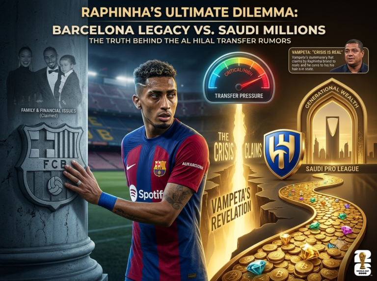 Raphinha's Financial Storm: Is Barcelona's Star Praying for an Al-Hilal Escape at World Cup 2026? Raphinha at the Ballon d'Or ceremony amid Al-Hilal transfer links and financial crisis reports during World Cup 2026