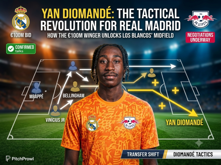 Real Madrid Yan Diomandé Transfer: Bid, Race Explained Yan Diomandé in RB Leipzig-linked kit amid Real Madrid transfer interest