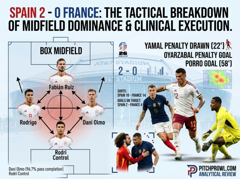 Spain vs France Tactical Analysis: Semi-Final Breakdown Spain players celebrate reaching the World Cup 2026 final after beating France 2-0