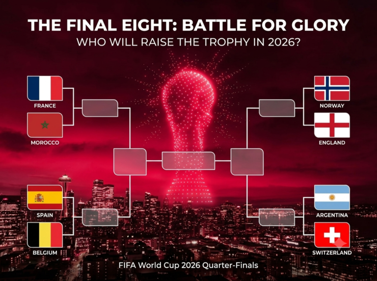 World Cup 2026 Quarterfinals: Full Bracket, Schedule and the Battles That Will Shape the Final Four World Cup 2026 quarterfinal bracket showing France, Morocco, Spain, Belgium, Norway, England, Argentina, Switzerland