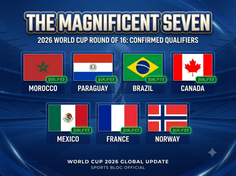 World Cup 2026 Round of 16: Every Team Through So Far World Cup 2026 Round of 16 qualified teams flags graphic