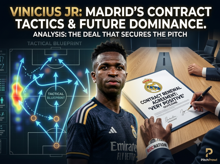 Vinicius Jr Real Madrid Contract Talks Turn Positive Vinicius Jr celebrates in Real Madrid kit amid contract talks